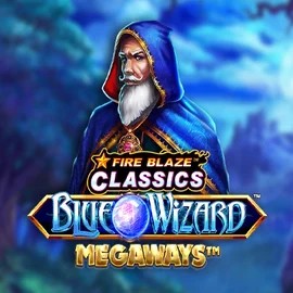 Logo of Fire Blaze Blue Wizard Megaways from Rarestone Gaming at A1 Casino